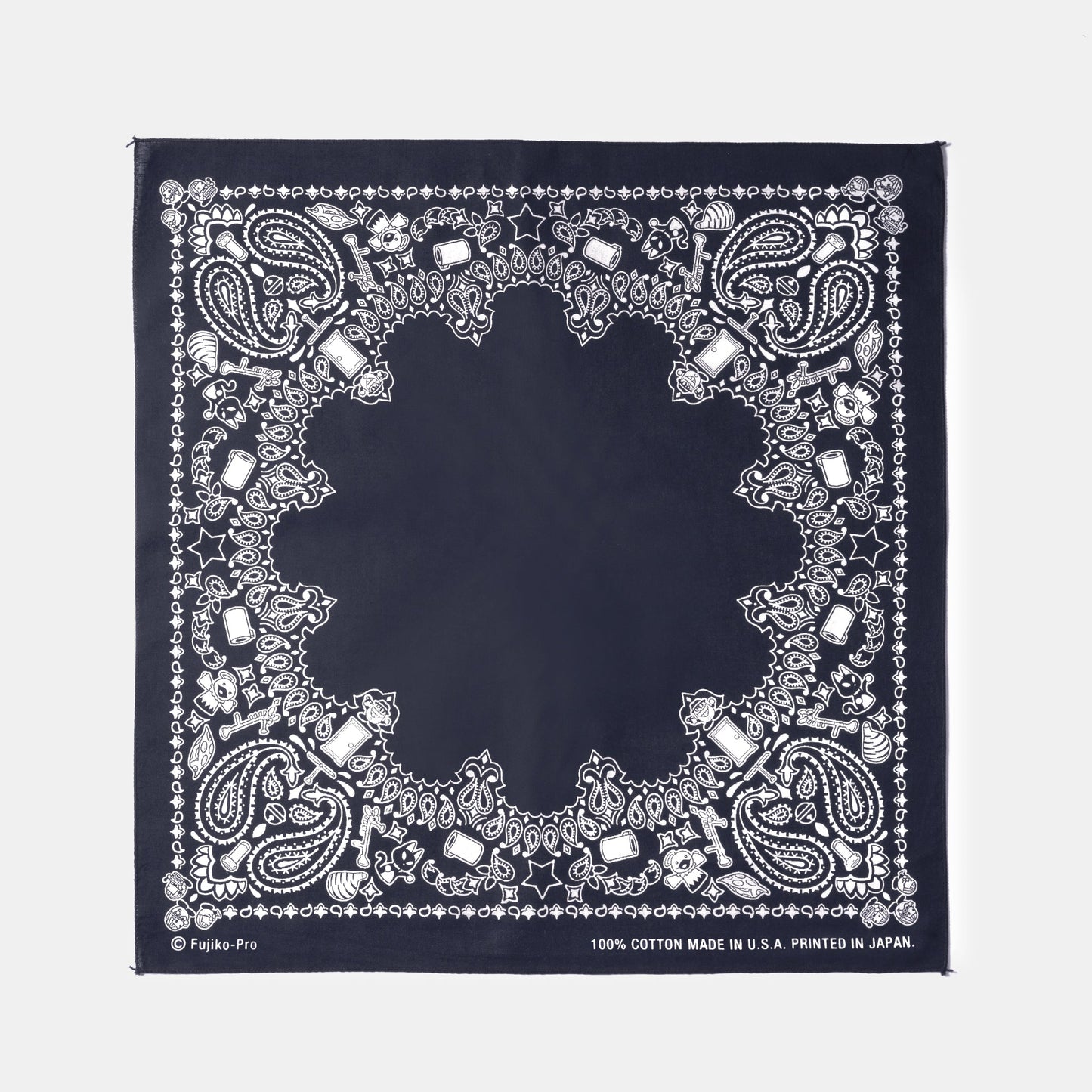 ひみつ道具 ペイズリーバンダナ　NAVY