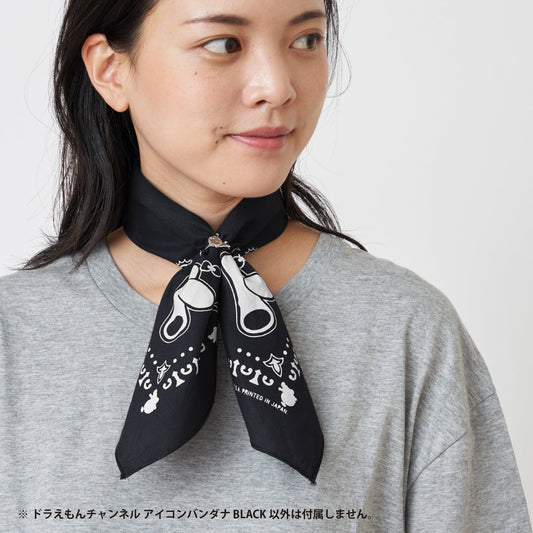 ドラえもんチャンネルアイコンバンダナ　BLACK