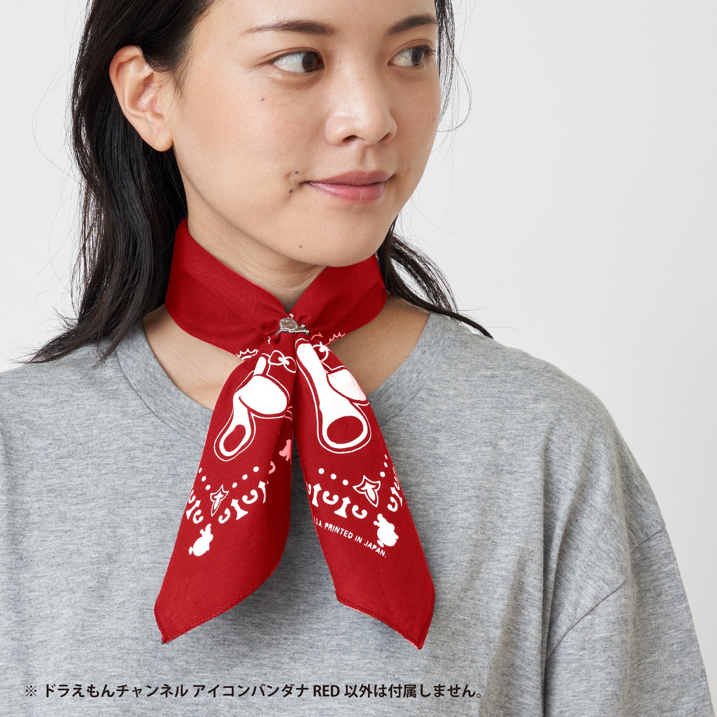 ドラえもんチャンネルアイコンバンダナ　RED