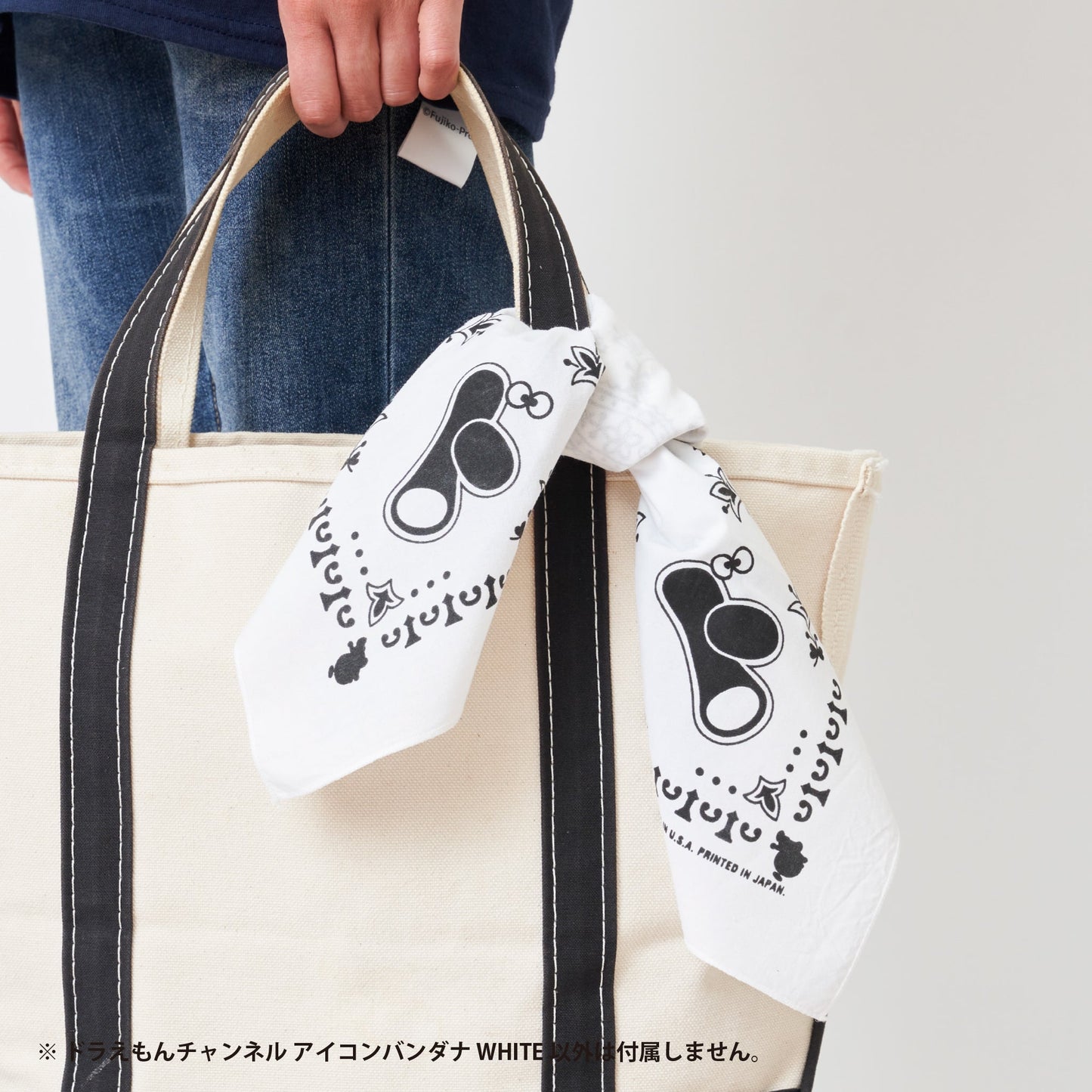 ドラえもんチャンネルアイコンバンダナ　WHITE