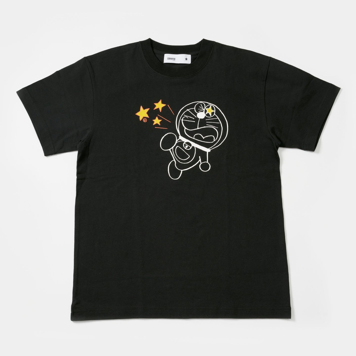 ドラえもん　フロントプリントTシャツ　BLACK