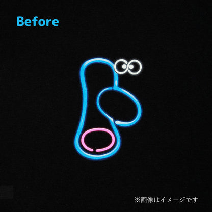 ネオンサインパーカー　尻もち
