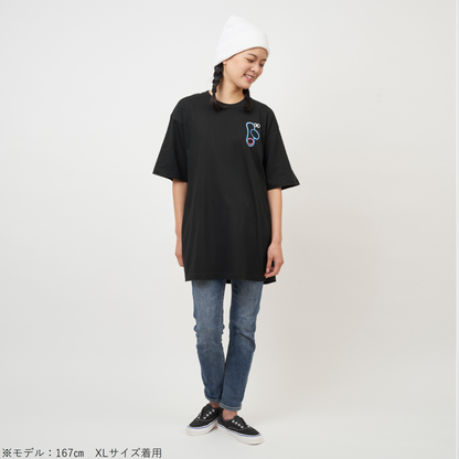 ネオンサインTシャツ　尻もち