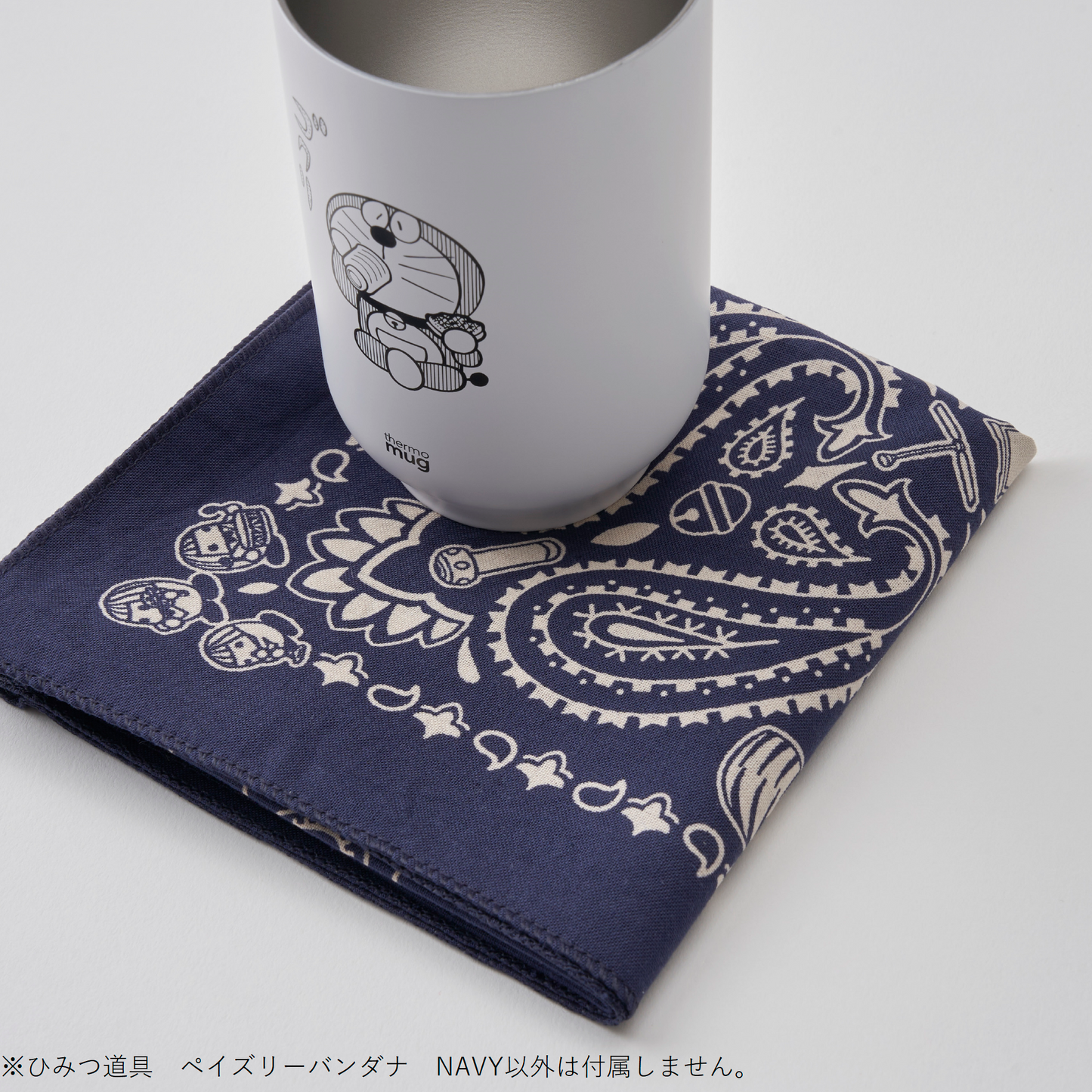 ひみつ道具 ペイズリーバンダナ　NAVY