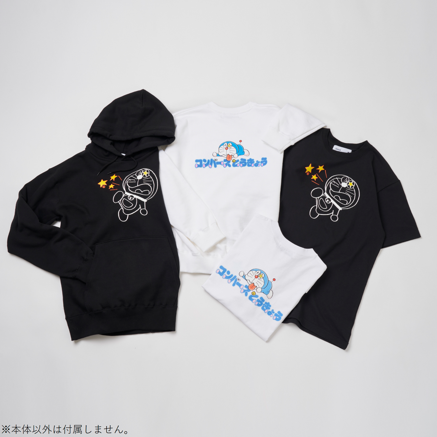 ドラえもん　フロントプリントパーカー　BLACK