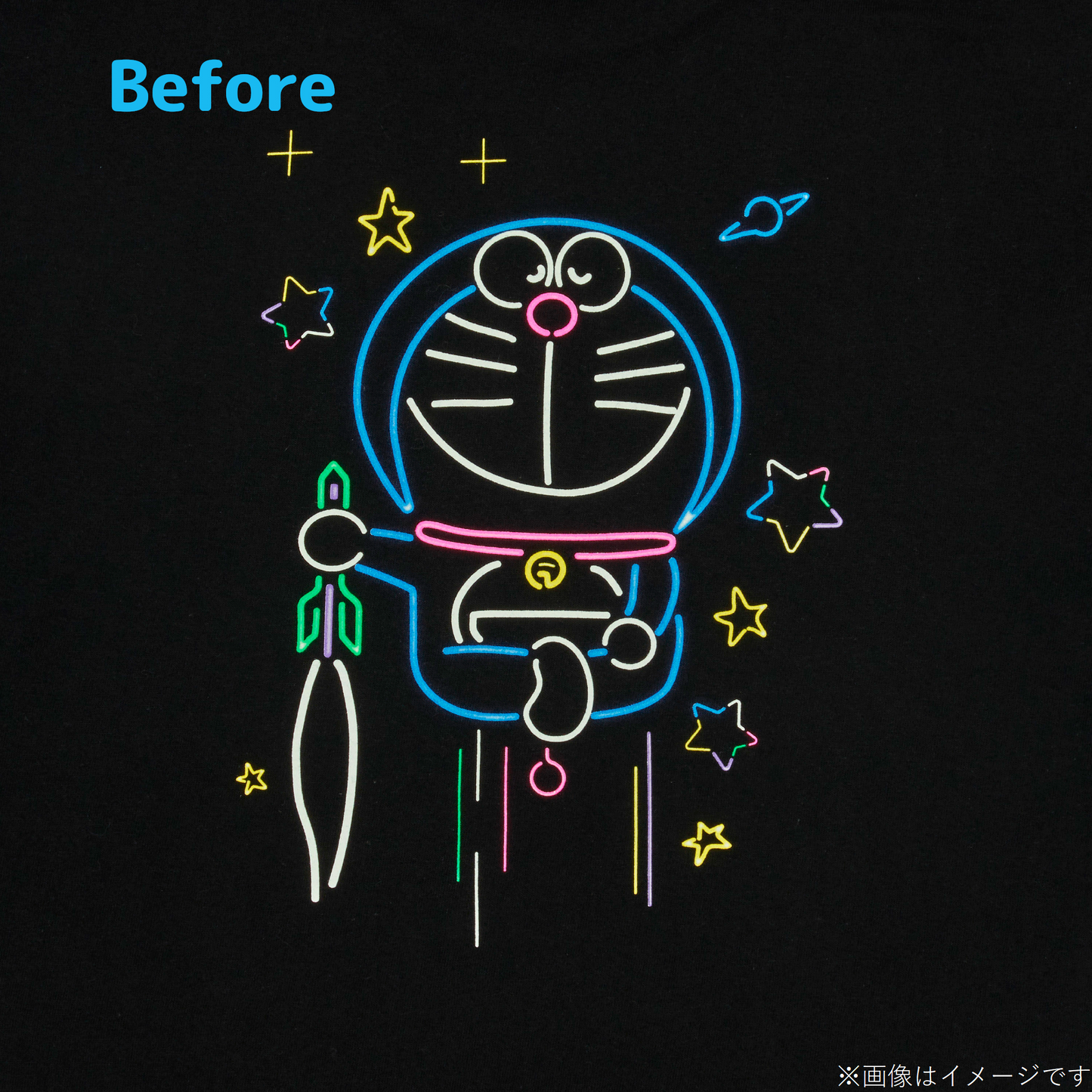 ネオンサインＴシャツ　ロケット　