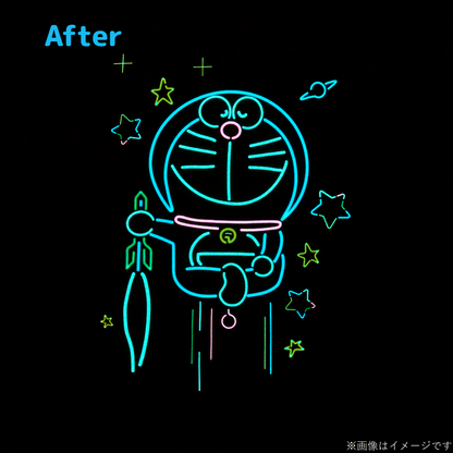 ネオンサインＴシャツ　ロケット　