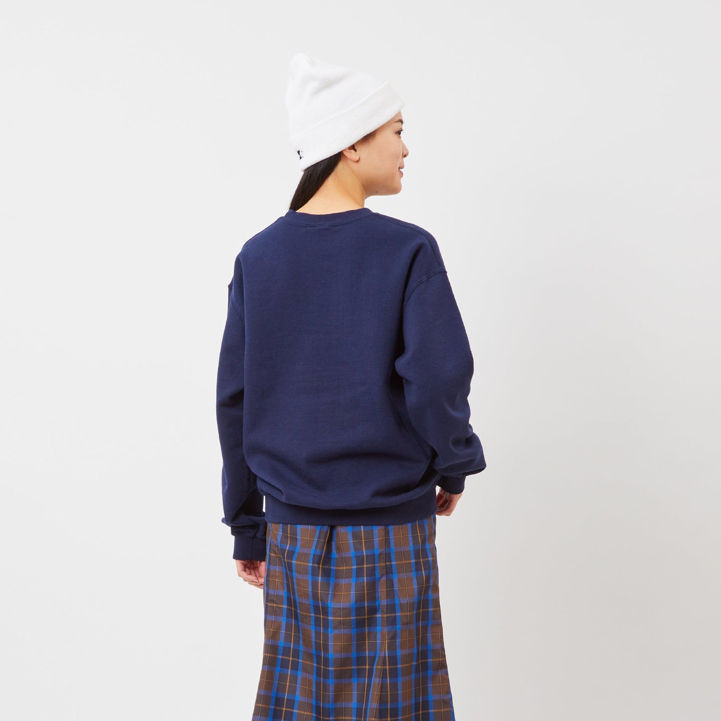 ヴィンテージ加工デザインスウェット（ムード盛り上げ楽団）NAVY