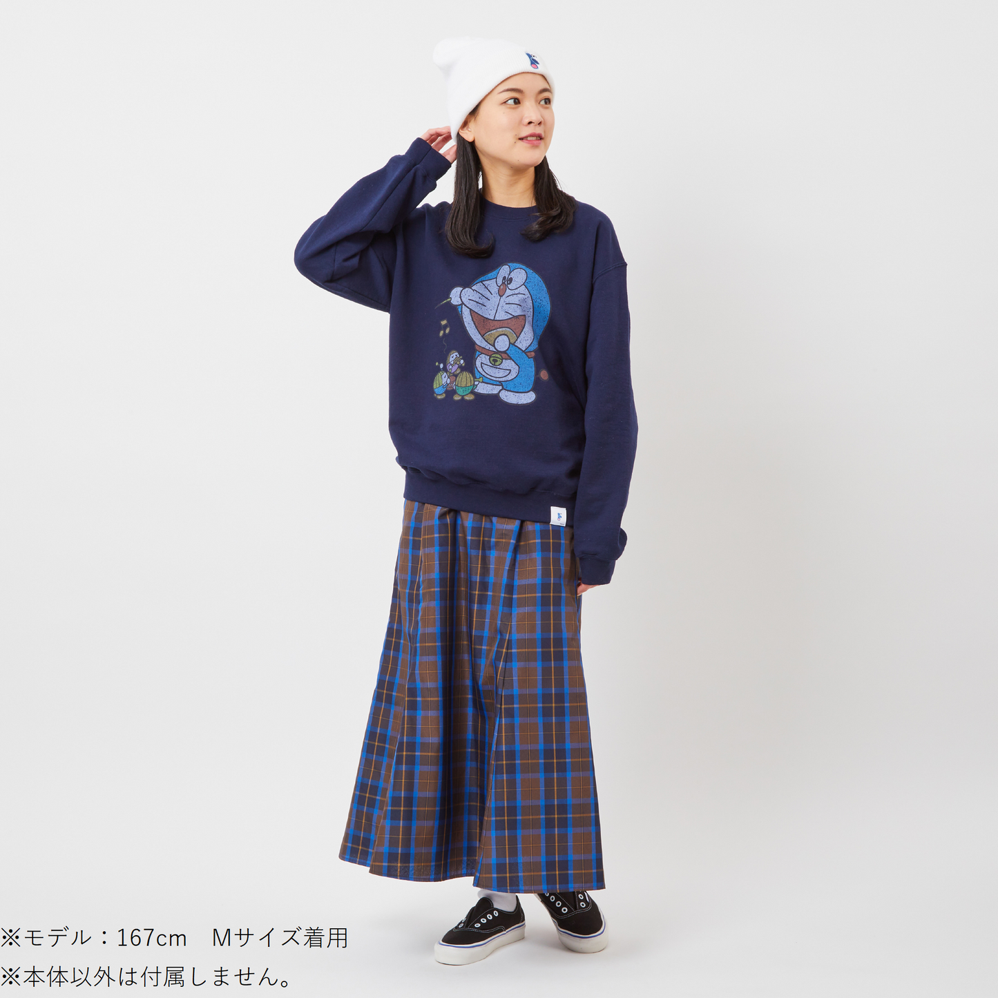 ヴィンテージ加工デザインスウェット（ムード盛り上げ楽団）NAVY