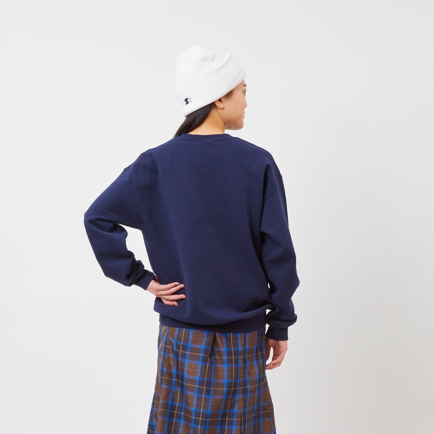 ヴィンテージ加工デザインスウェット（タイムマシン）NAVY