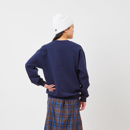 ヴィンテージ加工デザインスウェット（タイムマシン）NAVY
