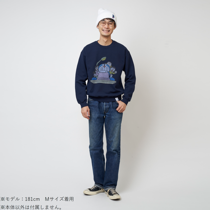 ヴィンテージ加工デザインスウェット（タイムマシン）NAVY