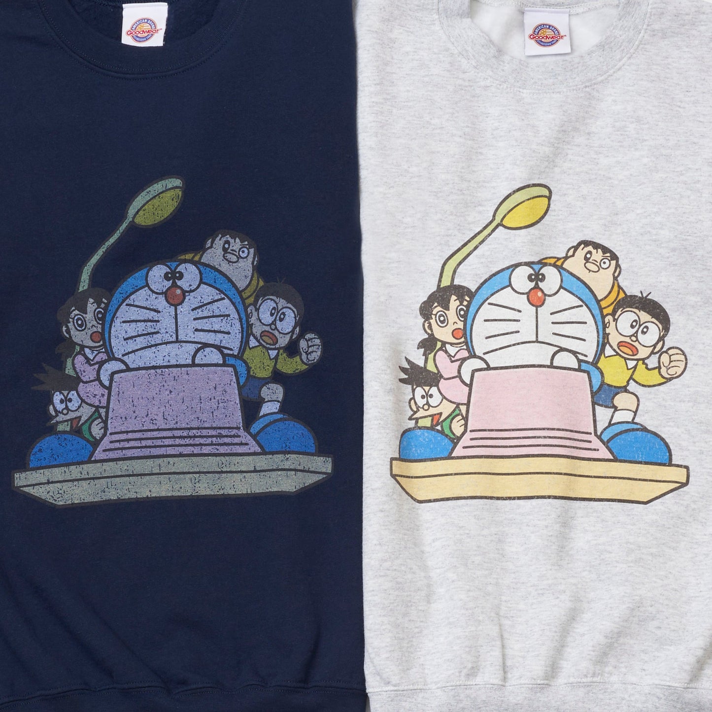 ヴィンテージ加工デザインスウェット（タイムマシン）NAVY