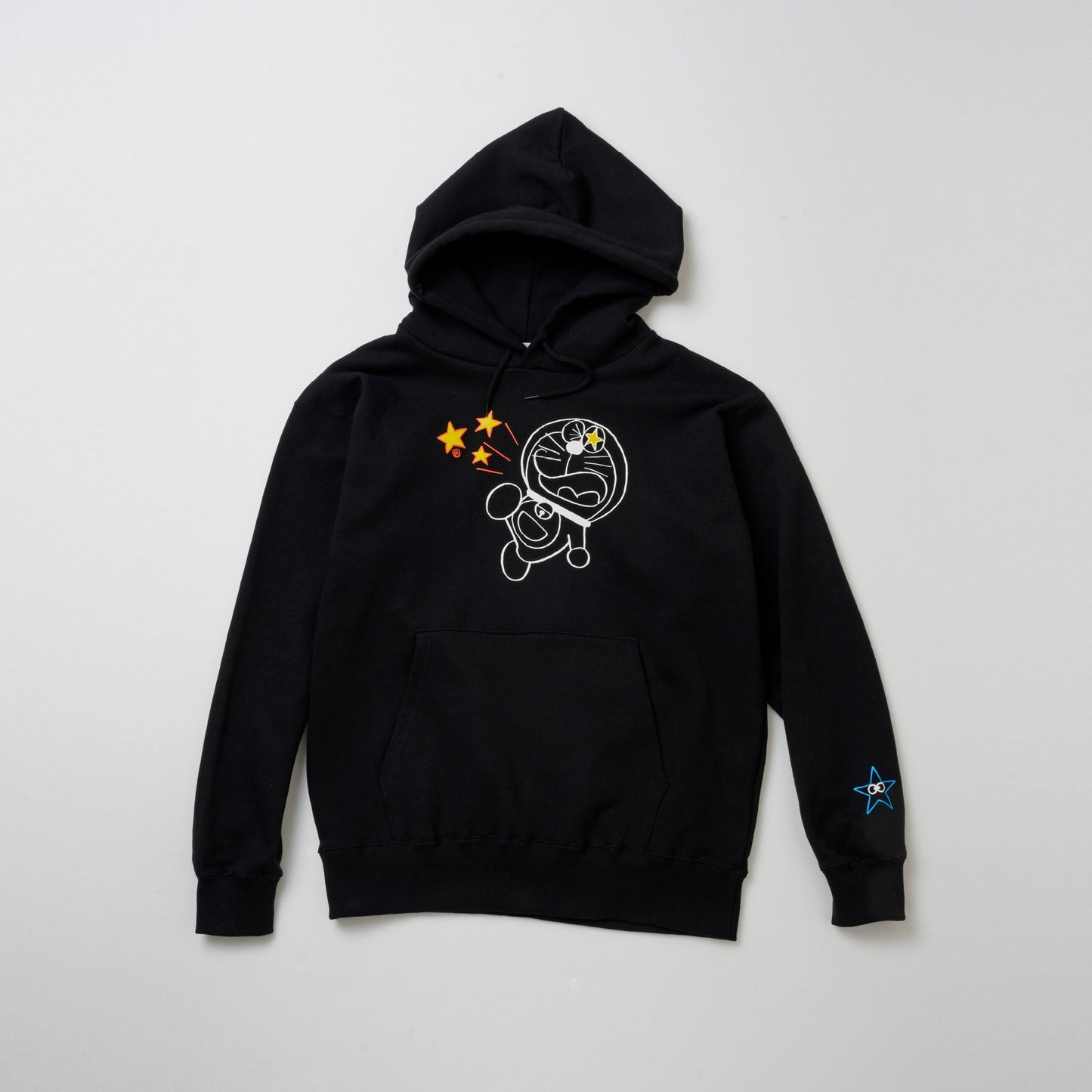 ドラえもん　フロントプリントパーカー　BLACK