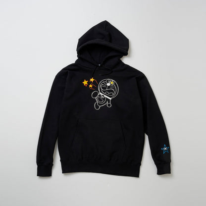 ドラえもん　フロントプリントパーカー　BLACK