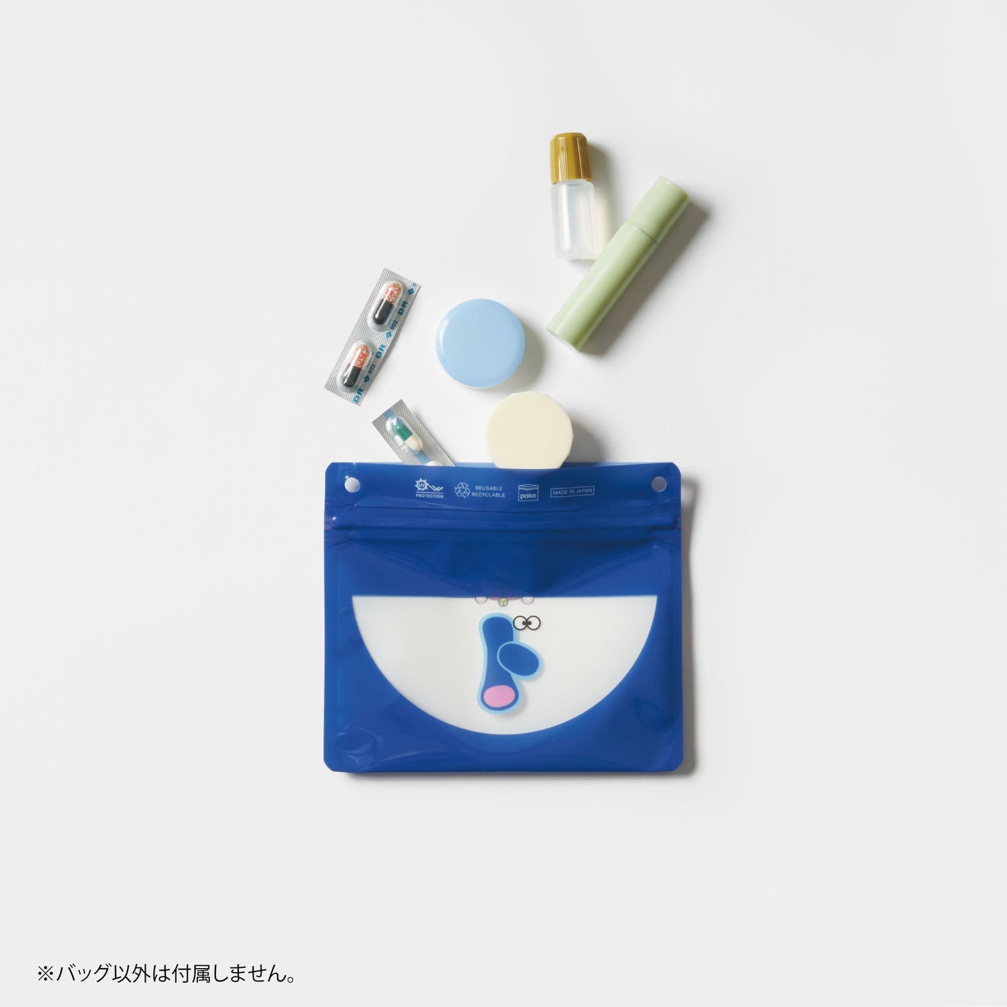 ドラえもんチャンネル限定デザイン　Pake® ジッパーバッグ（小）